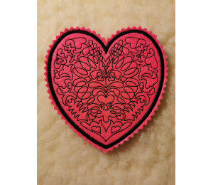 ADVENTSKALENDER 19. Dezember - Stickserie ITH - Untersetzer Herzen